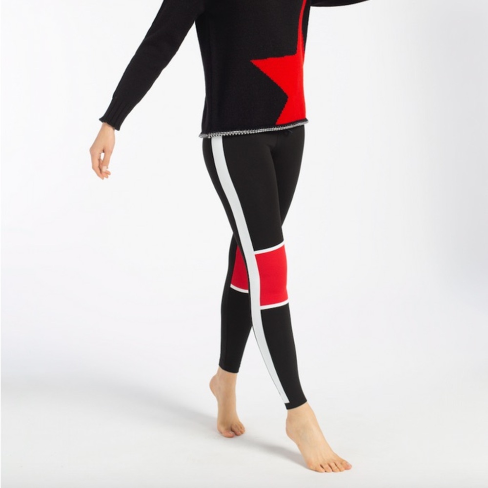 Newland Black/Red/White Thermal Lady Leggings Size Small